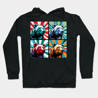 Arctic Artistry - Pop Art Glacier Bear Hoodie